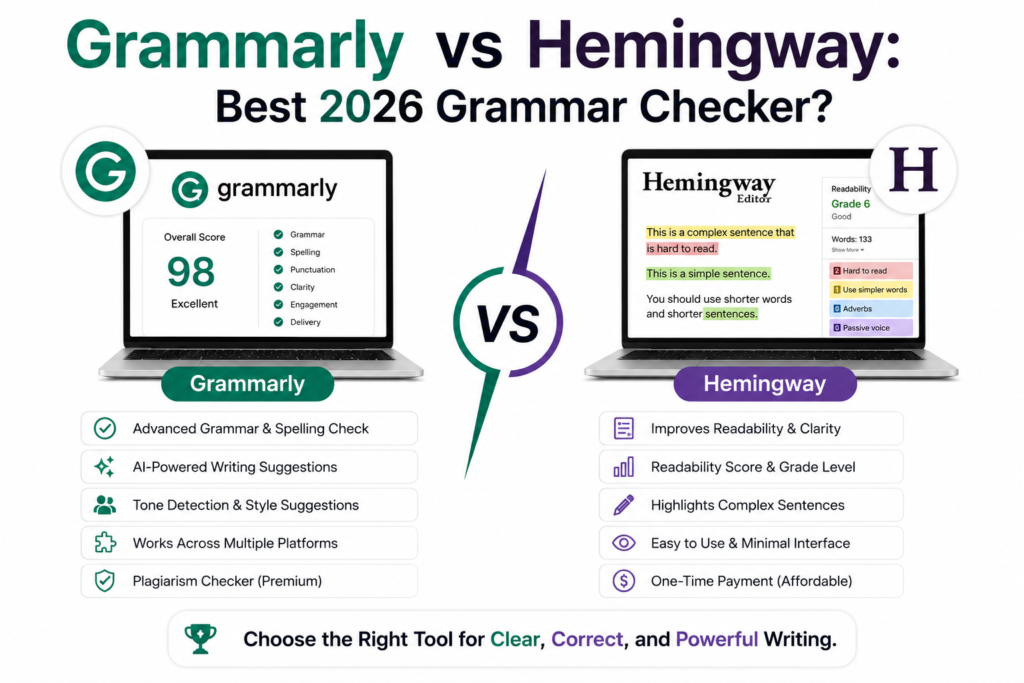 Grammarly vs Hemingway Best Grammar Checker